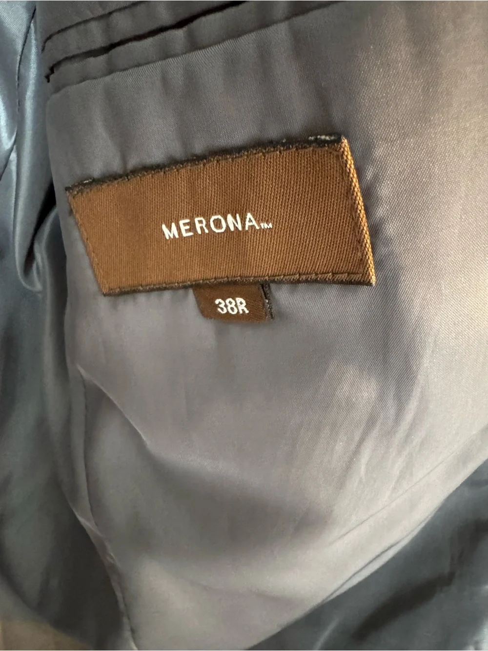 Merona Men's Gray Pinstripe Two-Piece Suit Jacket & Pants